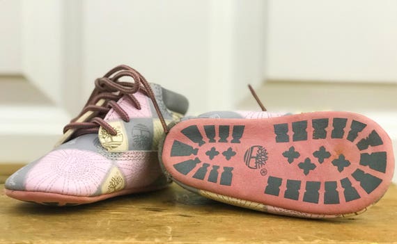 Vintage Timberland Baby Shoes, Pink and Gray Timb… - image 5