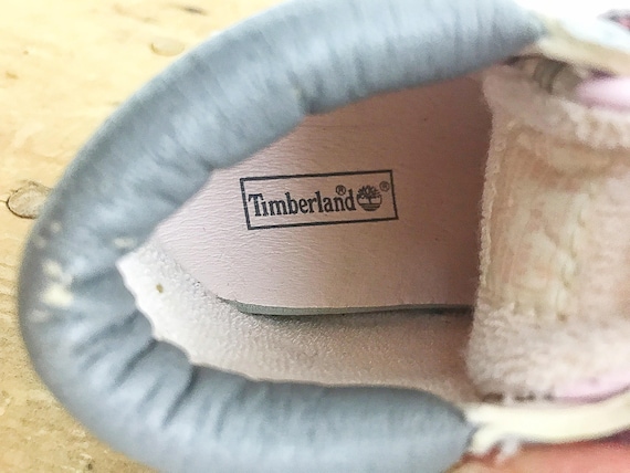 Vintage Timberland Baby Shoes, Pink and Gray Timb… - image 7