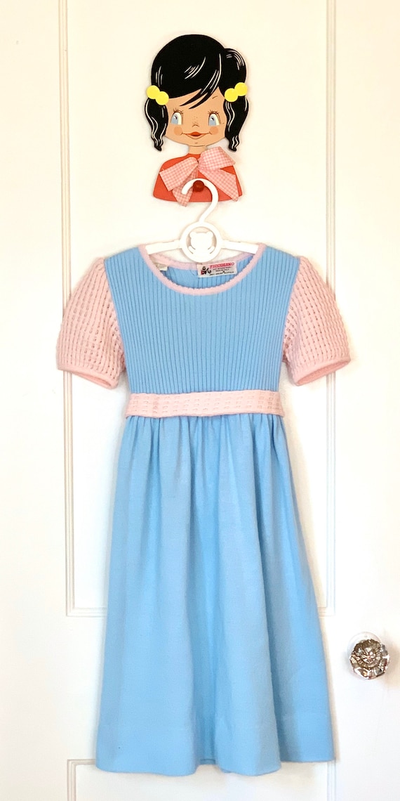 light blue knit dress