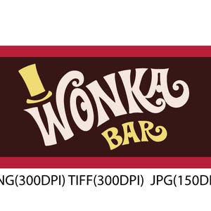 Candy Maker Bar Willy Wonka Bar Clip Art PNG JPG TIFF image 1