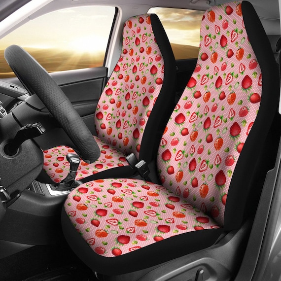 Erdbeeren Pink Autositzbezüge 2er-Set Interior Autozubehör Kawaii  Sitzschoner Süßes Autozubehör - .de