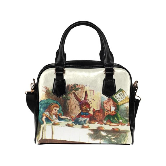 Alice Wonderland Canvas Tote Bag  Alice Wonderland Shoulder Bag