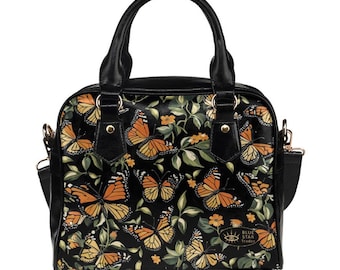 Monarch Butterfly handtas, lente zomer portemonnee, schattige vlinders damesaccessoires, schoudertas, handtas, bowlertas