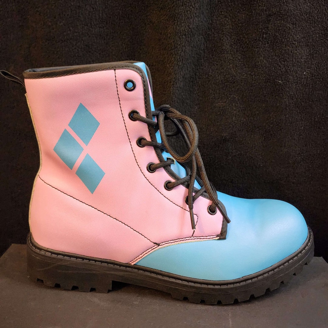 NEW Bubblegum Pink and Baby Blue Boots Size EU41 Womens 10 Mens 7.5
