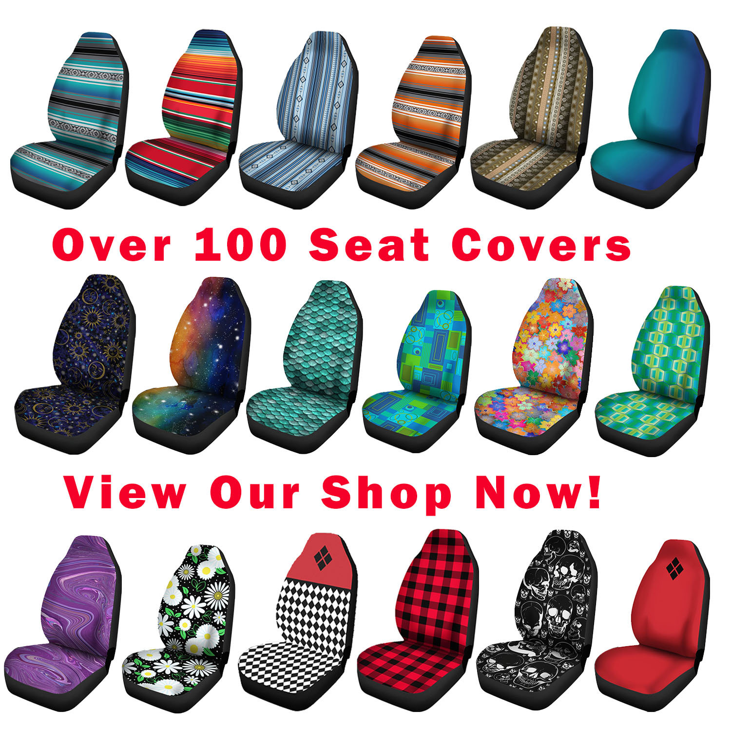 Turquoise Pink Coral Serape Car Seat Covers Pattern 05 Car Etsy