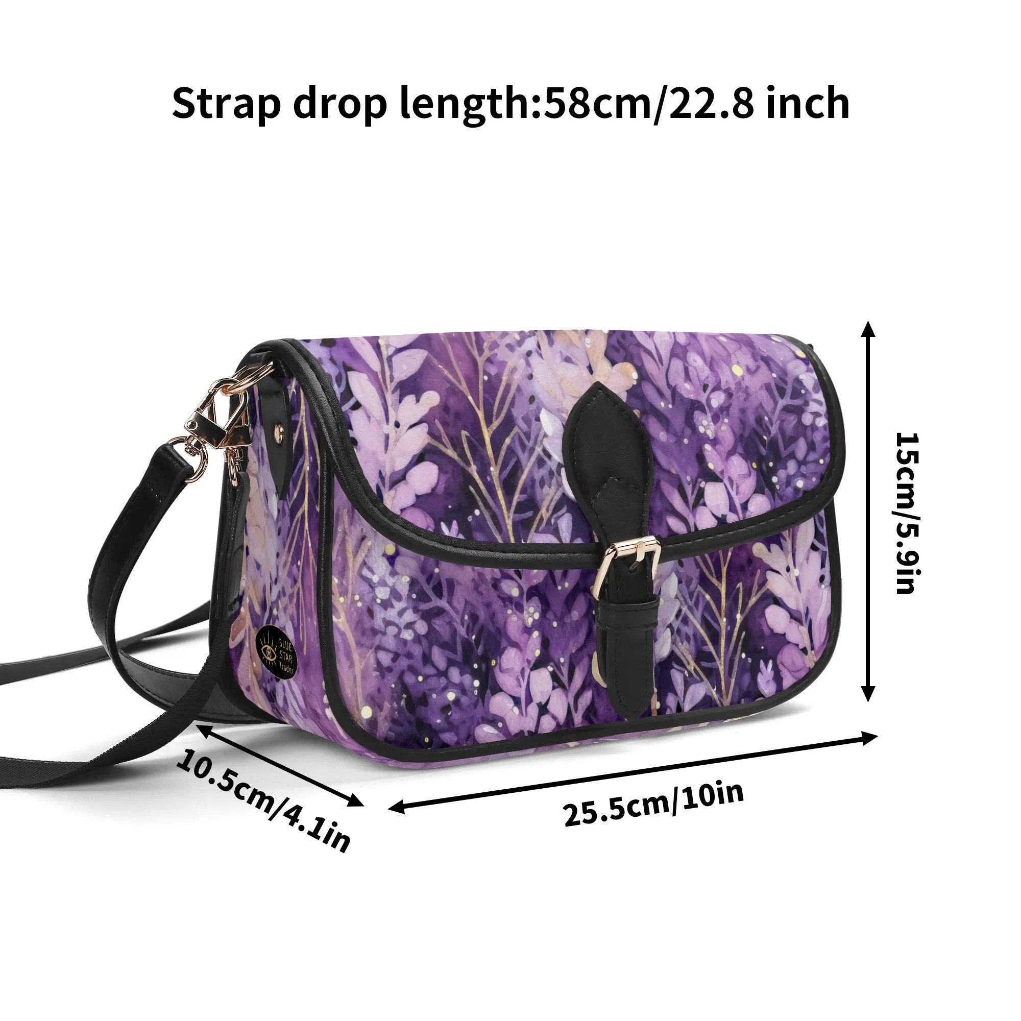Small Purple Lavender Flowers Purse Small Buckle Bag Spring Summer Vegan Handbag Boho Shoulder Bag Small 10 Inch Bag Etsy Ireland