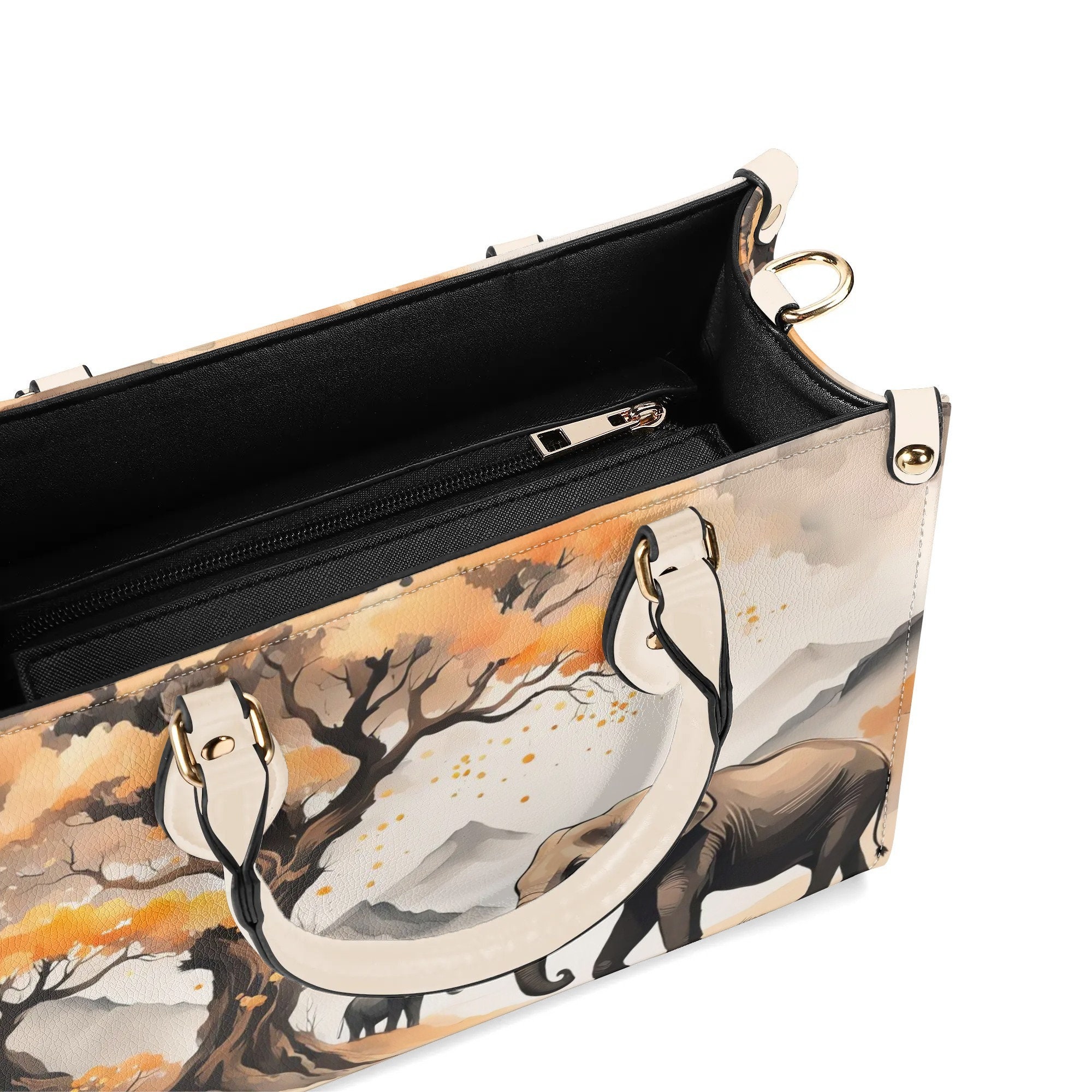 Elegant Elephant Purse, Vegan Leather Cottagecore Handbag, Animals ...