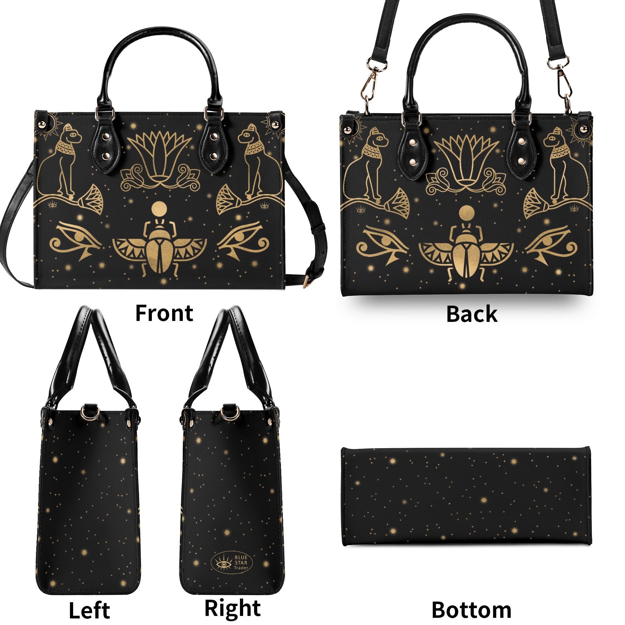 Egyptian Scarab Beetle Purse, Luxe Jane Faux Leather Purse, Cute women Hand Bag