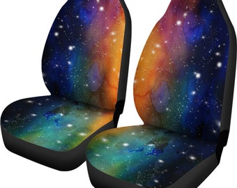 Blue Stardust Space Galaxy Pet Car Seat Cover