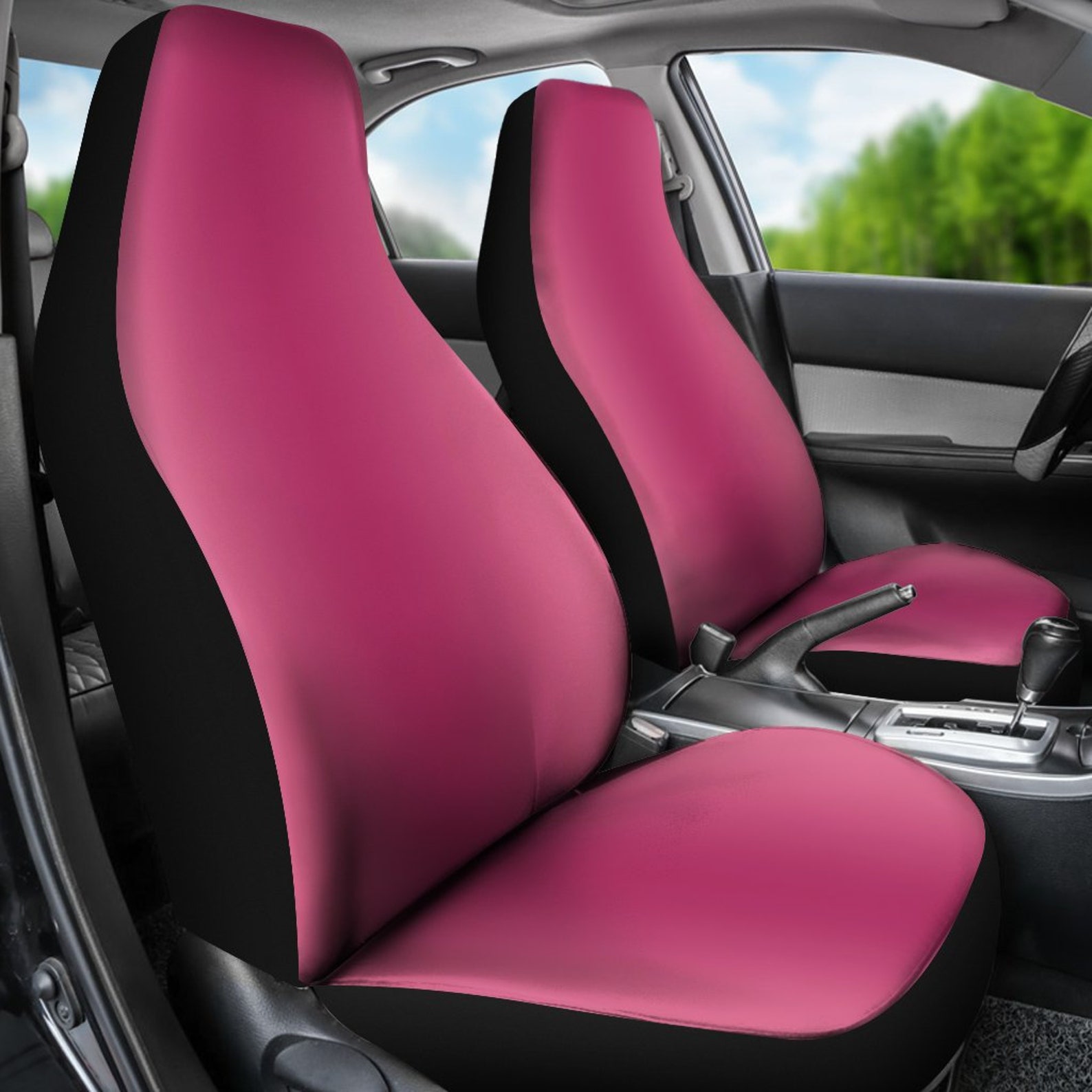 Pink Seat Covers With Highlights Car Accessory Vehicle Seat Etsy