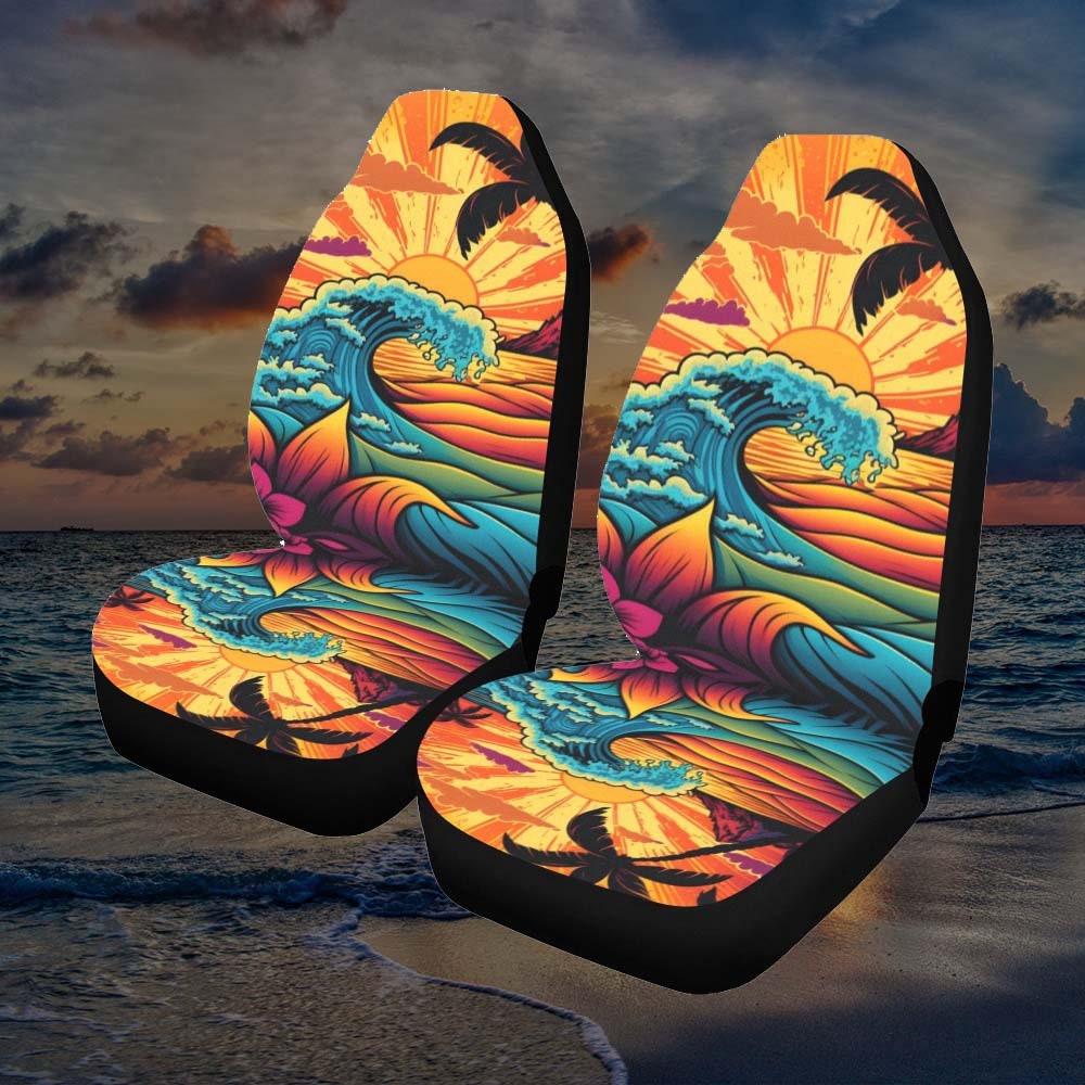 Hawaii Car Seat Covers, Summer Ocean Beach Auto Seat Covers