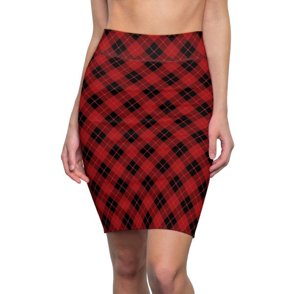 Red Plaid Skirt Etsy