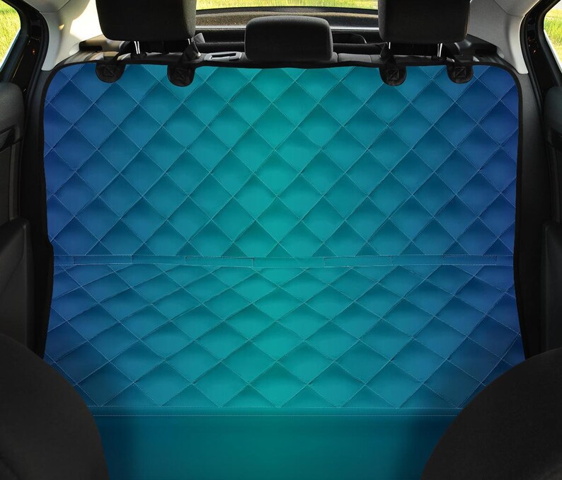 Blue Liquid Marble Pet Car Seat Cover