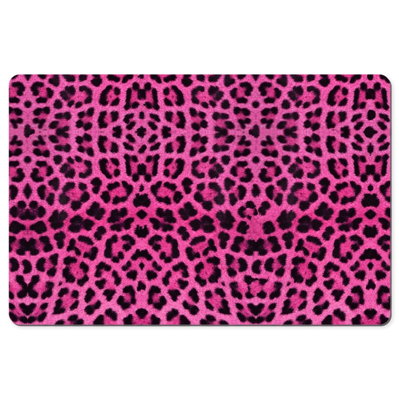 Desk Mat Hot Pink Leopard Print Design / Animal Print Office Etsy