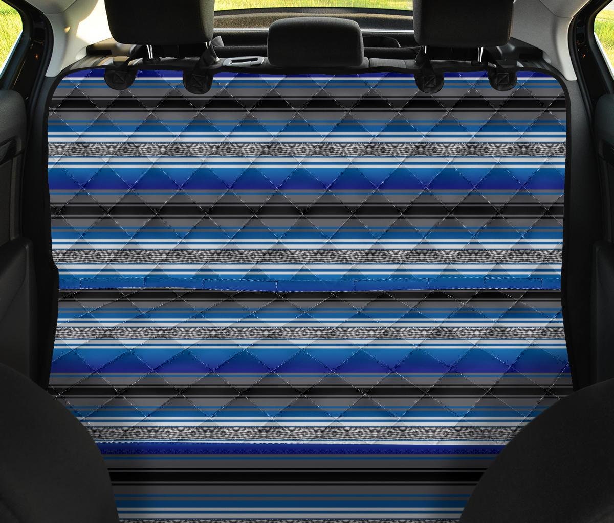 Blue Serape Stripes Car Back Seat Covers Printed Mexican Blanket Auto Pet Seat Protector Etsy