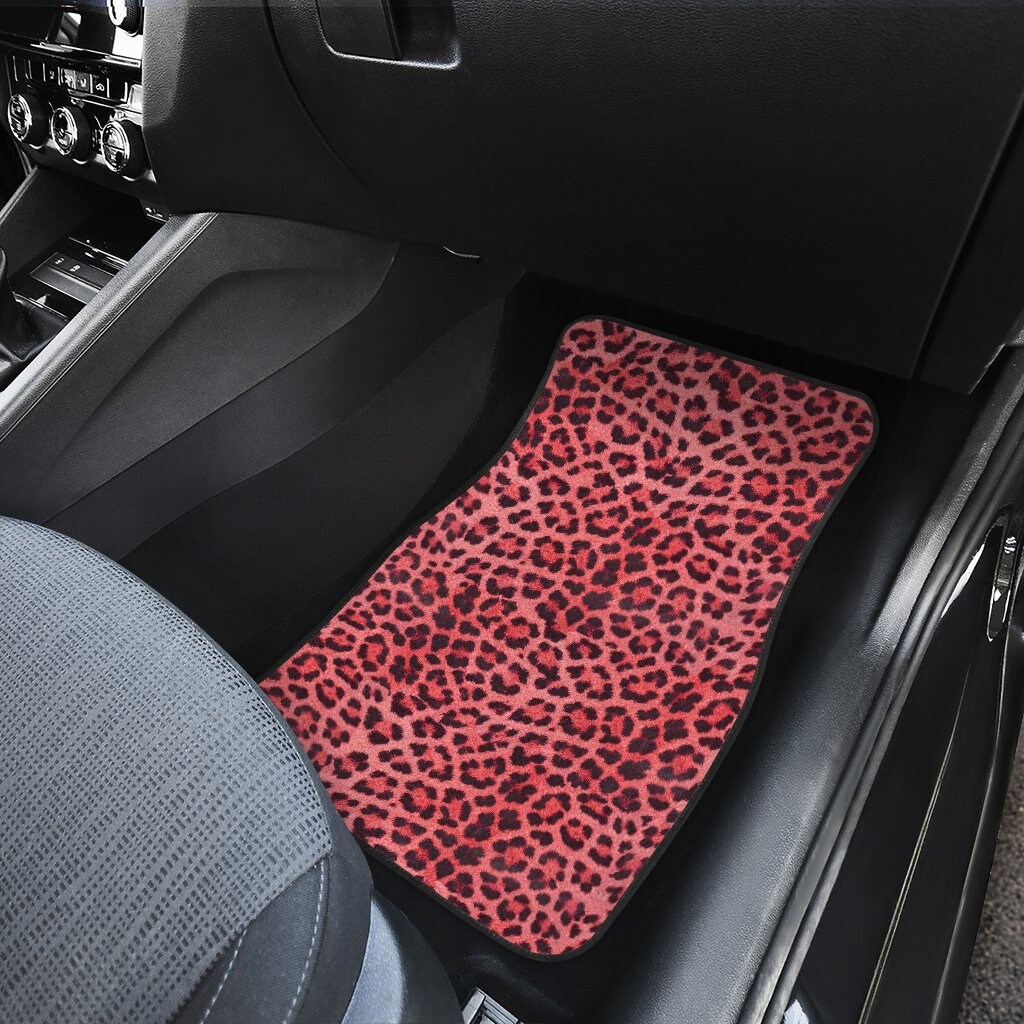 Pink Leopard Car Mats Set of 4 Cute Car Accessories Auto Etsy