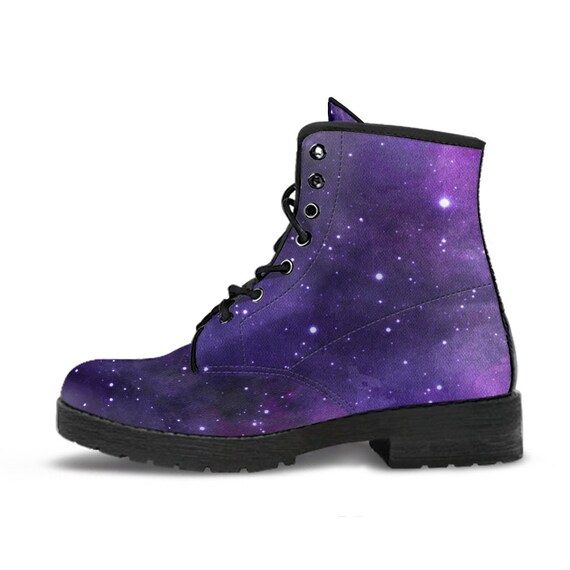 lilac combat boots