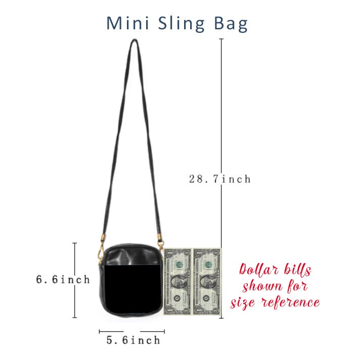 Mini Checkered Bag, Black White Vegan Leather Sling Bag, Small Crossbody Bag, Cute Mini Phone Bag Purse