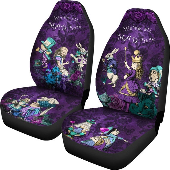 Alice im Wunderland lila Autositzbezüge 2er Set Interior