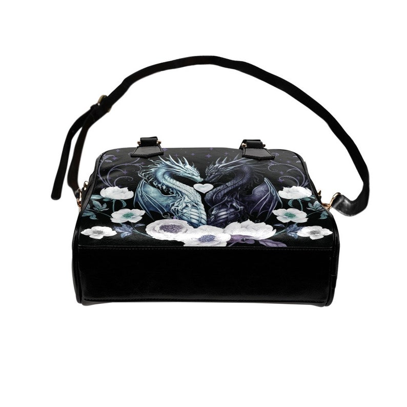 Dragons Purse Goth Bag Fantasy Shoulder Bag Floral Womens Etsy