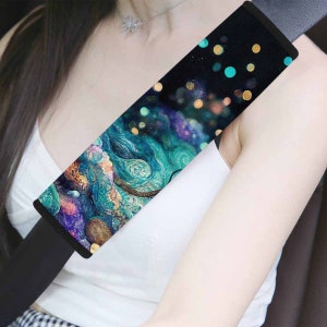 Copricinture di sicurezza Galaxy Ocean per auto, accessori per auto astratti blu, copricinture di sicurezza Surfer, artistici