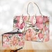 Elegant Pink Flowers Purse, Spring Floral Faux Leather Hand Bag, Unique ...
