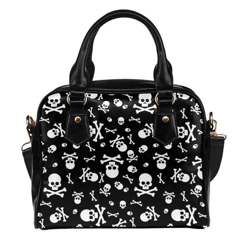 Cute Goth Skulls Handbag Womens Gothic Accessories Vegan - Etsy