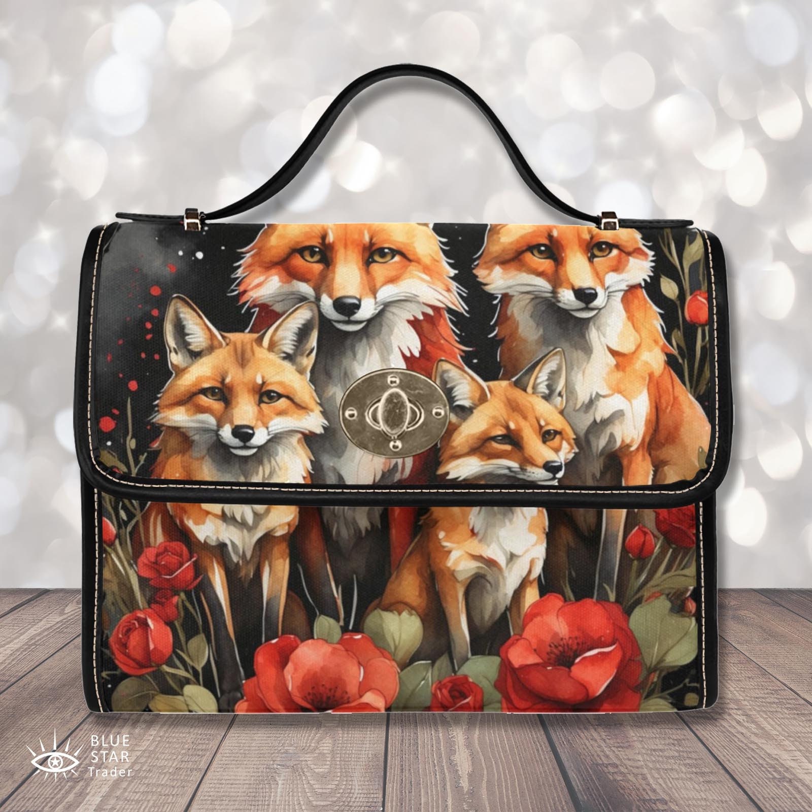 Red Fox Purse, Cottagecore Satchel Handbag, Crossbody Bag, Watercolor  Woodland Forest Animals Bag Purse Red Flowers - Etsy Ireland
