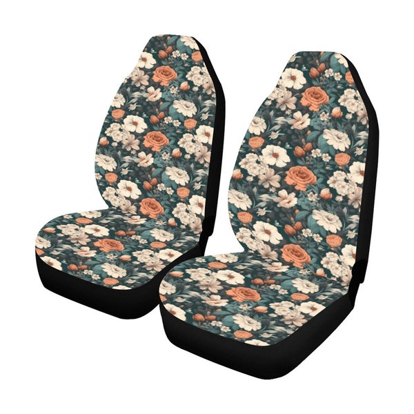 Flower Floral Power Universal Fit Car Seat Cover