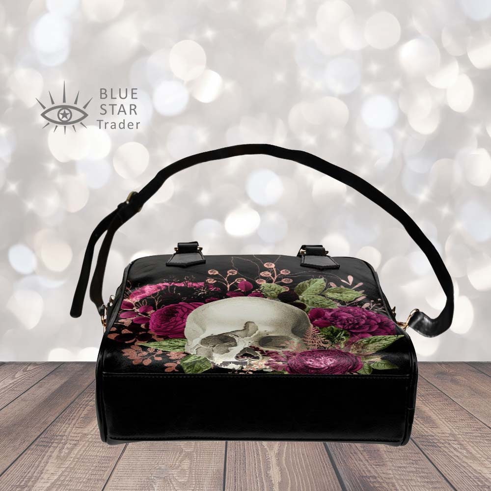 Goth Skull Handbag, Sunflower Purse, Floral Womens Accessories, Goth  Shoulder Bag, Hand Bag, Womens Bowler Bag, Gift for Her 
