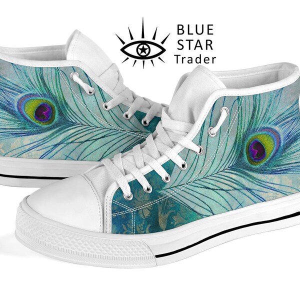 Peacock Rose Feather Pattern Print Black Sneaker Shoes For Men Women main image 1