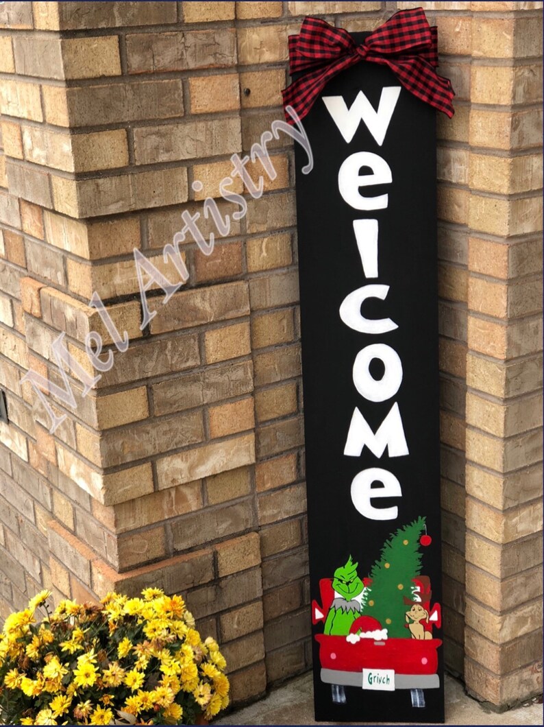 Grinch Outdoor Porch Sign Etsy
