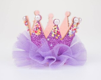 Rainbow sprinkle miniature crown
