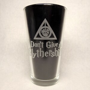 Set of Four 16-oz Hogwords Laser Engraved Pint Glasses image 3