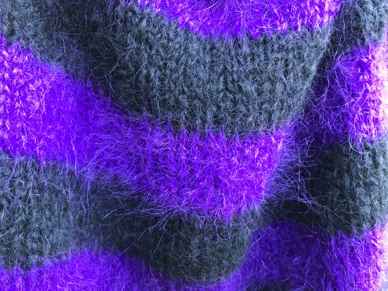 Handmade Punk Striped Mohair Jumper Etsy UK