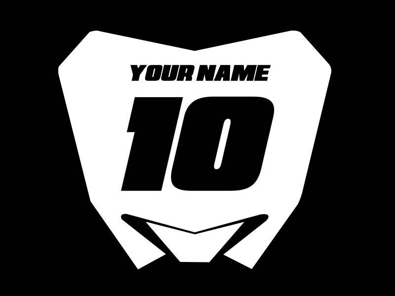 Dirt Bike Number Plate Decal Etsy