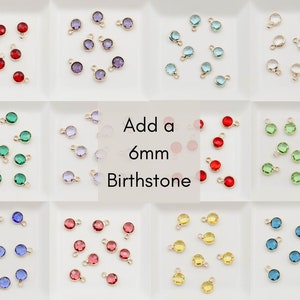 Add-On Birthstone Charm, Crystal Birthstone Charms