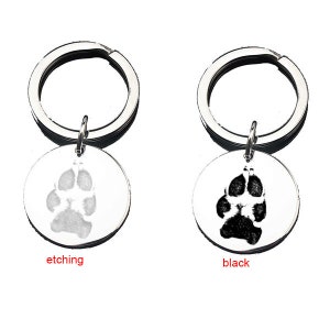 Custom Paw Print Keychain, Actual Paw Print Keychain, Pet Owner Keychain, Pet Loss Keychain, Memorial Keepsake, Pet Owner Gift image 3