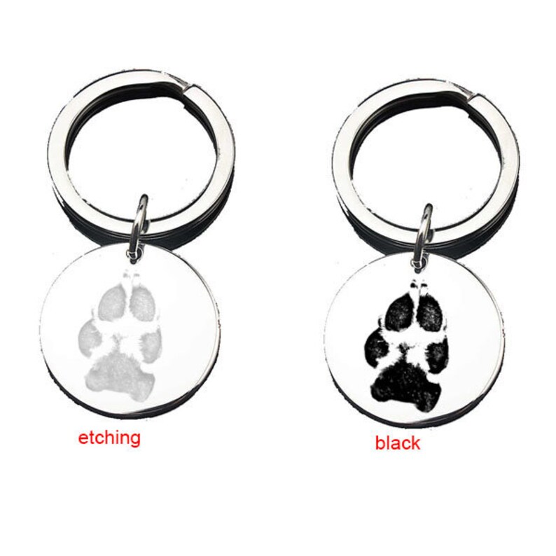 Custom Paw Print Keychain, Actual Paw Print Keychain, Pet Owner Keychain, Pet Loss Keychain, Memorial Keepsake, Pet Owner Gift image 3