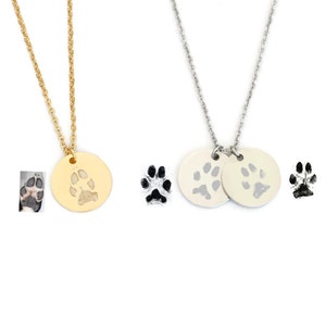 Custom Paw Print Necklace, Actual Paw Print Necklace, Pet Owner Necklace, Pet Loss Necklace, Memorial Jewelry, Pet Owner Gift