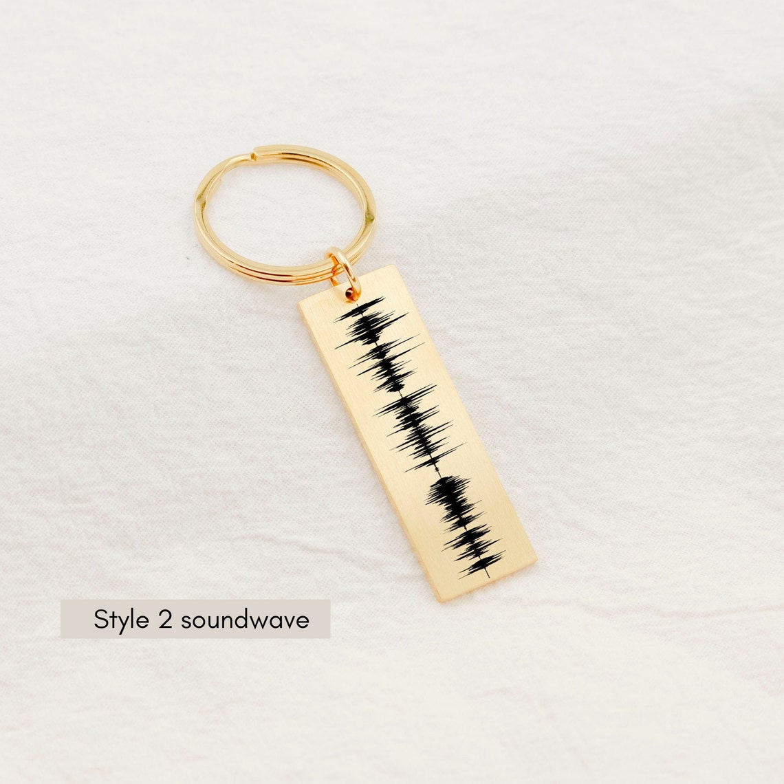 NEW Matte Finish Soundwave Keychain With QR Code Voice Etsy