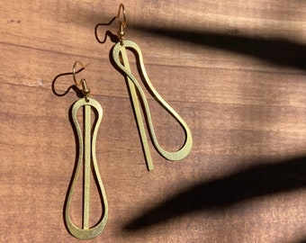 Hour Brass Earrings