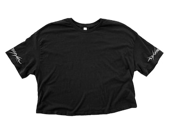 LIGHTENING SLEEVES, hand printed linocut/block print t-shirt