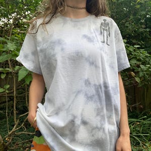 TRIPLE REAPER T-SHIRT, hand printed linocut/block print dyed t-shirt