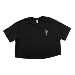 DEMON and TOMBS, hand printed linocut/block print t-shirt
