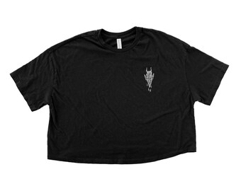 DEMON and TOMBS, hand printed linocut/block print t-shirt