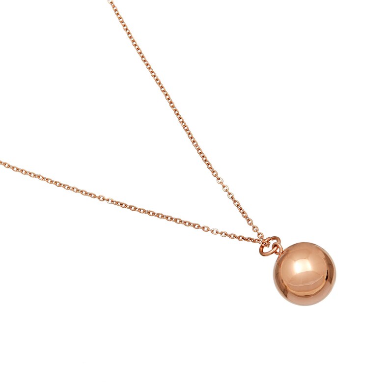 Pregnancy Bola Necklace Pink Gold Etsy