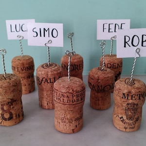 12 segnaposto con tappi di sughero