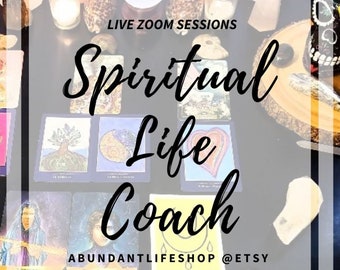 Spiritual Life Coaching Session | Business Coaching | Coaching + Tarot Reading | Video or Zoom Life Coach | CHOOSE Video or Live Session