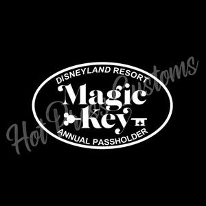 Disneyland Magic Key Holder Annual Pass Decal